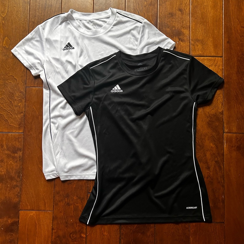 Set of 2 Black/White Adidas Aeroready Tops